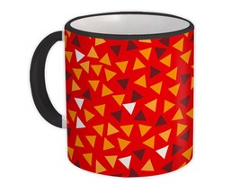 Triangles : Gift Mug Red Shape Modern Geometric Scandinavian Home Decor - £12.63 GBP