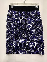 Alfani Women&#39;s Black/Purple Layered Ruffle Stretchy Skirt 2P - $16.82