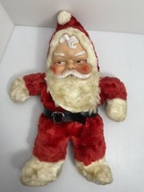 Vintage 1950s Rubber Face Santa Claus Plush Doll 16” Sideways Glance Rushton? - £40.94 GBP
