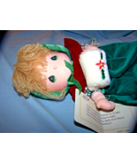 Vintage 1987 Precious Moments &quot;Dixie&quot; Plush Doll-December w/Paper Tag-Ap... - £13.49 GBP