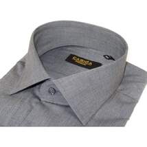 Men's Shirt Hankie CASILA Turkey Cotton Blend 501770-06 Charcoal Oxford Texture image 5