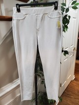 Michael Kors Womens White Cotton Pockets Elastic Waist Flat Front Pants Large - £43.00 GBP