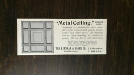 Vintage 1899 Metal Ceiling The Kinnear &amp; Gager Company Original Ad 721 - £5.22 GBP