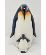 Juliana Penguin Mom With Baby Chick High Gloss Resin Figurine Pottery De... - $49.50