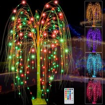 6Ft Led Lighted Tree Weeping Willow Tree Outdoor, Color Changing Light Up Willow - £134.43 GBP