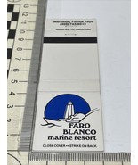 Vintage Matchbook Cover Faro Blanco Marine Resort Marathon FL Keys gmg U... - €10,70 EUR