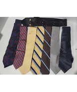 Lot Of 8 Men’s Ties For Wear Or Crafting 6 are 100 Silk  Mix Lot - $24.69 CAD