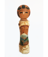 Vintage Japanese Kokeshi doll handpainted carved wooden birch bark - $39.99