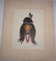 Vintage Navajo Girl Print 6 ½ x 7 ½  - $3.99