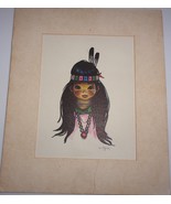 Vintage Navajo Girl Print 6 ½ x 7 ½  - $5.47 CAD