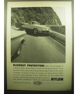 1958 Du Pont Nylon Tires Ad - Blowout protection - £14.55 GBP