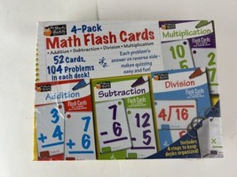Regal Games  Four-Pack Variety Math Flash Cards Addition Subtraction Multi... - £14.42 GBP