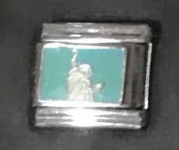 Statue Of liberty Wholesale Italian Charm Enamel 9mm Link K45 - £11.21 GBP