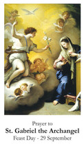 St. Gabriel the Archangel Prayer Card (10-pack), Plus a Bonus Card of Jesus - £10.40 GBP