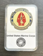 Us Marine Corps - 2nd Marine Division Challenge Coin With Case - £11.60 GBP