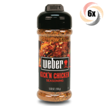 6x Shakers Weber Kick N Chicken Flavor Seasoning | 5.5oz | Gluten & MSG Free - $41.56