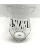 Rae Dunn Twinkle Clear Glass Vase Jar Black Letters Glitter Large  8&quot; H ... - £11.90 GBP