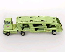 VTG 1960s Tonka Motor Mover 18.5&quot; Green Car Hauler, Pressed Steel - MADE... - $37.39