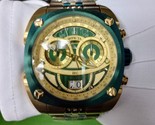 invicta men gold &amp; green reserve swiss quartz watch with bracelet - £495.49 GBP
