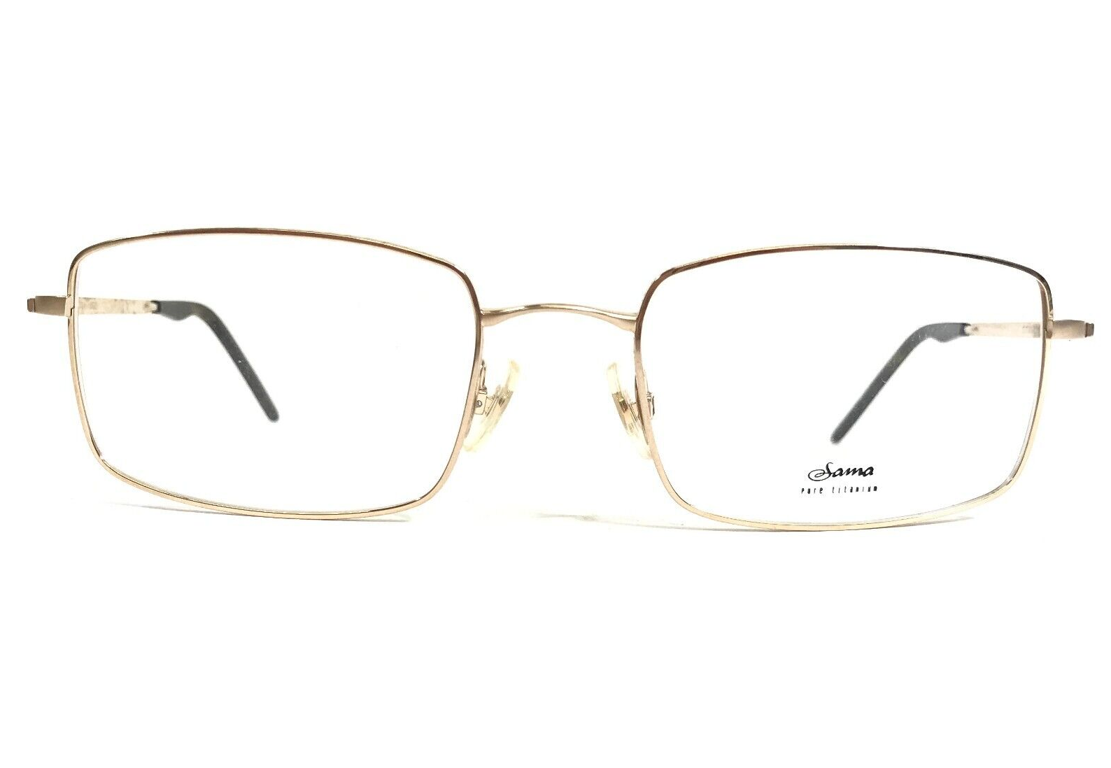Primary image for Sama Eyeglasses Frames 1704 MGD Shiny Gold Square Full Rim 54-20-140