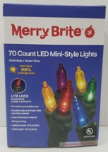 Merry Brite 70 Count LED Mini-Style Light Multi Bulb / Green Wire - £12.43 GBP