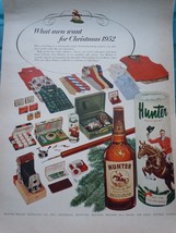 Hunter Blended Whiskey Print Advertisement Art 1950s - $5.99