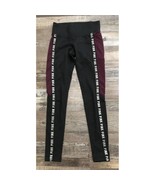 Victoria&#39;s Secret Pink Cozy Size XS Black &amp; Purple Athletic Leggings - $15.32