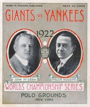NEW YORK GIANTS VS YANKEES 8X10 1922 PROGRAM PHOTO BASEBALL PICTURE NY - $4.94