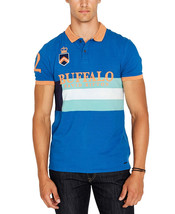 Buffalo David Bitton Men&#39;s Katube Buffalo Polo Shirt in True Blue-Size Small - $32.97