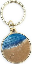 Foot Prints In The Sand Color Bronze Spiritual Keychain It Was Then That... - £10.82 GBP