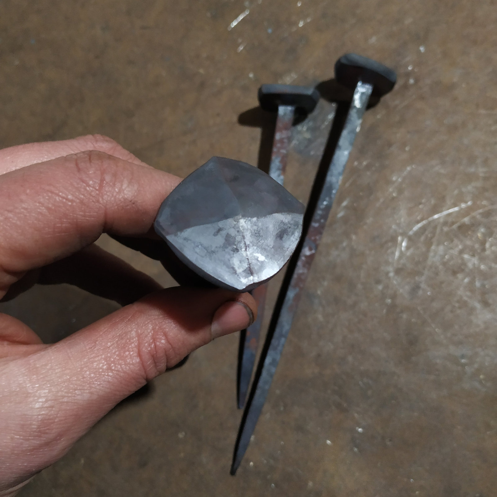 Hand Forged Iron Nail with squire head 30mm - $8.99