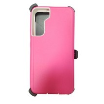 Heavy Duty Case Cover w/Clip Holster PINK/WHITE For Samsung S22 5G - $8.56