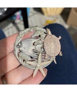Silver and Gold Ocean-Themed Brooch - $12.90 CAD