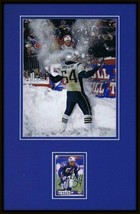 Tedy Bruschi Signed Framed 11x17 Photo Display Patriots Snow - £116.76 GBP
