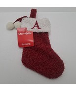 MerryBrite 8&quot; Monogram &quot;A&quot; Mini Stocking Christmas Red White &#39;holiday Home - €7,80 EUR