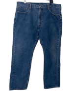 Levis 505 Jeans Men 42x32 Blue Cotton Denim Straight Leg. Comfort Fit - $15.83