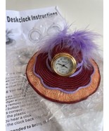 Breeze Ladies Red Hat Desk Clock W/feather Battery Operated Desk Clock - $11.59 CAD