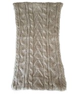 ARIANNA by Howard&#39;s ~ Cable Knit ~ Tan Infinity Scarf ~ 14.5&quot; Wide x 53&quot;... - $450.11 MXN