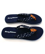Tommy Bahama Blue Nautical Fabric Thong Sandals Flip Flops Women&#39;s NEW - £39.31 GBP