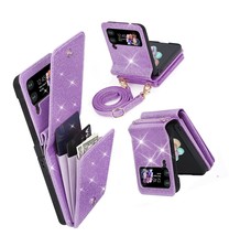 for Samsung Galaxy Z Flip 4 Case with Card Holder Strap - £82.04 GBP