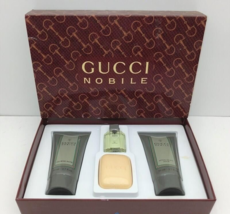 Gucci NOBILE Eau de Toilette Shower Gel AFTER SHAVE BALM  Soap Vintage 4... - $375.53