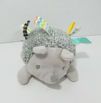 Taggies Plush Heather Hedgehog Squeeze & Squeak soft toy gray Mary Meyer - $4.94
