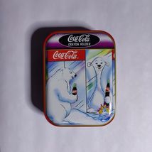 Coca-Cola Polar Bear Crayon Holder Tin Vintage Old Stock 1996 Bears Coke - $9.89