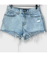 BDG girlfriend high-rise light wash distressed cutoff jean shorts size 27 - $25.00