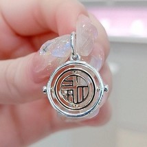 2023 Chinese New Year Release Moments Two-tone Fú Spinning Dangle Charm  - £13.35 GBP