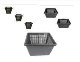 Plastic Mesh Square Aquatic Baskets Pond Planting Kit | Value 6 Pack - £38.40 GBP