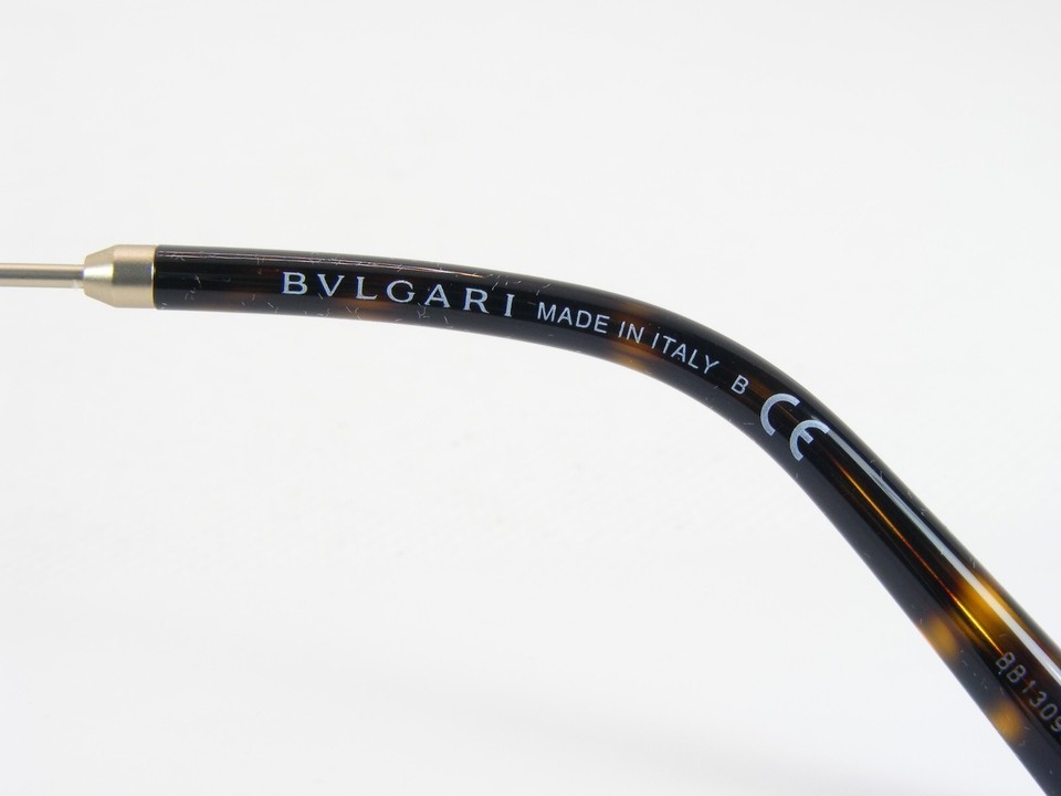 BVLGARI 3032 504 Tortoise /Matt Pale Gold LUXURY EYEGLASSES 52-19-140mm Italy Item image 14