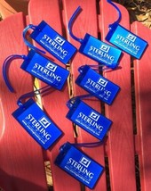 Lot of 8 Cruise Luggage Travel PVC Tags Blue Labels UNUSED Sterling Fund... - $17.24
