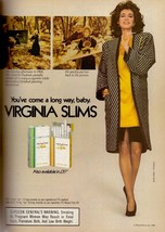 1986 Virginia Slims Cigarettes Smoking Sexy Legs Brunette Vintage Print Ad 1980s - £4.59 GBP