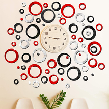 Wall Sticker 72 Pieces Removable Round Circle Decal Acrylic Home Room Décor  - £13.51 GBP